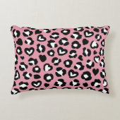 アニマルプリント,ピンキヒョウ,チートスポット,ハート アクセントクッション (正面)