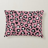 アニマルプリント,ピンキヒョウ,チートスポット,ハート アクセントクッション (裏面)