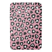 アニマルプリント,ピンキヒョウ,チートスポット,ハート バスマット (正面縦)