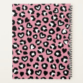 アニマルプリント，ピンキヒョウ，チートスポット，ハート プランナー手帳 (裏面)