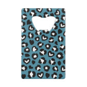 アニマルプリント,ブルーヒョウ,チータスポット,ハート クレジットカード栓抜き (裏面)