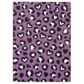 アニマルプリント,ムラサキヒョウ,チートスポット,ハート クリップボード (裏面)