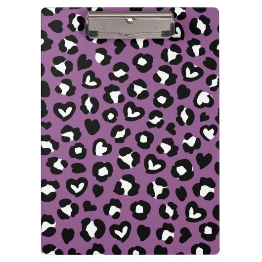 アニマルプリント,ムラサキヒョウ,チートスポット,ハート クリップボード (正面)
