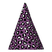 アニマルプリント，ムラサキヒョウ，チートスポット，ハート パーティーハット (右)