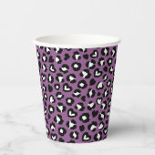 アニマルプリント，ムラサキヒョウ，チートスポット，ハート 紙コップ (正面)