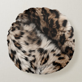 アニマルプリント ラウンドクッション