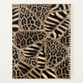 アニマルプリント – レオパード&ゼブラ – パステル金ゴールド プランナー手帳 (裏面)