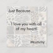 アニマルプリント - 封入カード エンクロージャーカード (裏面)