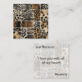 アニマルプリント - 封入カード エンクロージャーカード (正面/裏面)