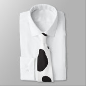 アニマルプリント(牛のプリント)、牛の斑点-白黒 ネクタイ (タイ)