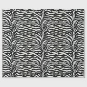 アニマルプリント、白黒ゼブラ ラッピングペーパー (フラット)