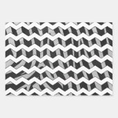 アニマルプリント（白黒） ラッピングペーパーシート (正面3)