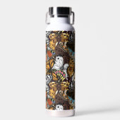 アニマルプリント。蝶の羽。 ウォーターボトル (正面)