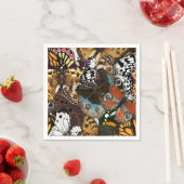 アニマルプリント。蝶の羽。 スタンダードカクテルナプキン (インサイチュ)