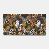 アニマルプリント。蝶の羽。 デスクマット (正面)