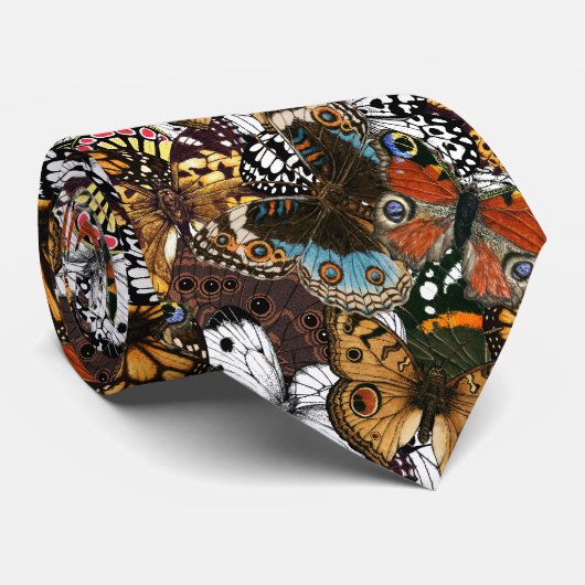 アニマルプリント。蝶の羽。 ネクタイ (ロール)