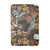 アニマルプリント。蝶の羽。 バスマット (正面縦)