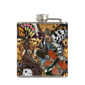 アニマルプリント。蝶の羽。 フラスク (裏面)