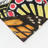 アニマルプリント。蝶の羽。 フリースブランケット (角)