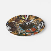 アニマルプリント。蝶の羽。 ペーパープレート (アングル)