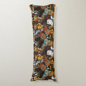 アニマルプリント。蝶の羽。 ボディピロー (正面縦)