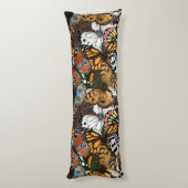 アニマルプリント。蝶の羽。 ボディピロー (裏面 (縦))