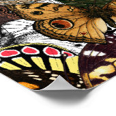 アニマルプリント。蝶の羽。 ポスター (角)