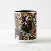 アニマルプリント。蝶の羽。 マグカップ (中央)