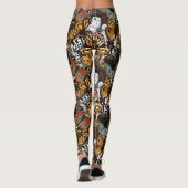 アニマルプリント。蝶の羽。 レギンス (裏面)