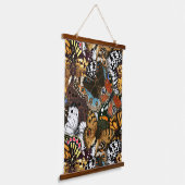 アニマルプリント。蝶の羽。 吊り下げ型タペストリー (傾斜あり)