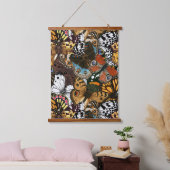 アニマルプリント。蝶の羽。 吊り下げ型タペストリー (寝室)