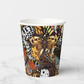 アニマルプリント。蝶の羽。 紙コップ (裏面)