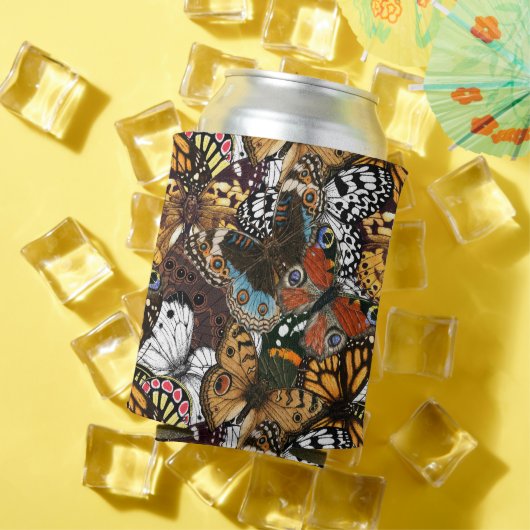 アニマルプリント。蝶の羽。 缶クーラー (インサイチュ 夏)