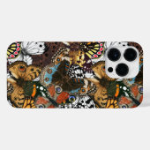 アニマルプリント。蝶の羽。 iPhoneケース (裏面横)