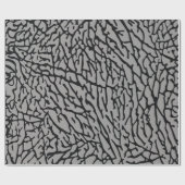 アニマルプリント、象の皮膚パターン、象のファン ラッピングペーパー (フラット)