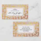 アニマルプリント(金ゴールド) |ベージュ 名刺 (正面/裏面)