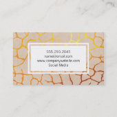 アニマルプリント(金ゴールド) |ベージュ 名刺 (裏面)