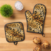 アニマルプリント 鍋つかみ&鍋敷きセット (トップダウン)