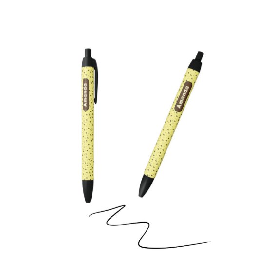 アニマルプリント 黒ボールペン