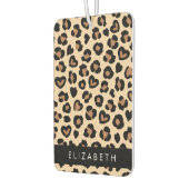 アニマルプリント、Brown Leopard、ハート、お名前 カーエアーフレッシュナー (左)