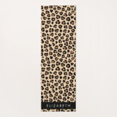 アニマルプリント、Brown Leopard、ハート、お名前 ヨガマット (裏面)