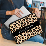 アニマルプリント、Brown Leopard、ハート、お名前 ラップトップスリーブ<br><div class="desc">ヒョウエレガントの斑点とハートが茶色と黒の色で洗練されたパタスタイリッシューン。トレンディーモダンギフト、あなたの人生のアニマルプリント愛好家に最適。名前、ニックネーム、モノグラム、またはイニシャルを追加してパーソナライズ。</div>