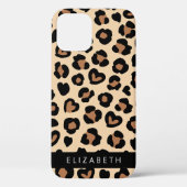 アニマルプリント、Brown Leopard、ハート、お名前 Case-Mate iPhoneケース (裏面)