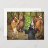アニマルベアタイガークリスマスパーティー シーズンポストカード (正面/裏面)