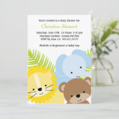 アニマルベビーシャワー招待状 招待状 (スタンド正面)