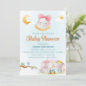 アニマルベビーシャワー招待状 招待状 (スタンド正面)