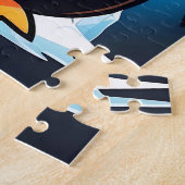 アニマルペンギンブルーかわいい ジグソーパズル (側面)