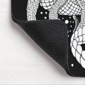 アニマルホワイトシルエット – Crocodile マウスパッド (コーナー)