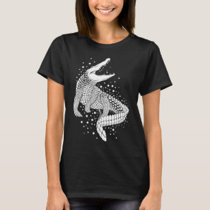 アニマルホワイトシルエット – Crocodile Tシャツ