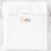 アニマルボーイズ'この本は属する'キッズ蔵書票 スクエアシール (バッグ)